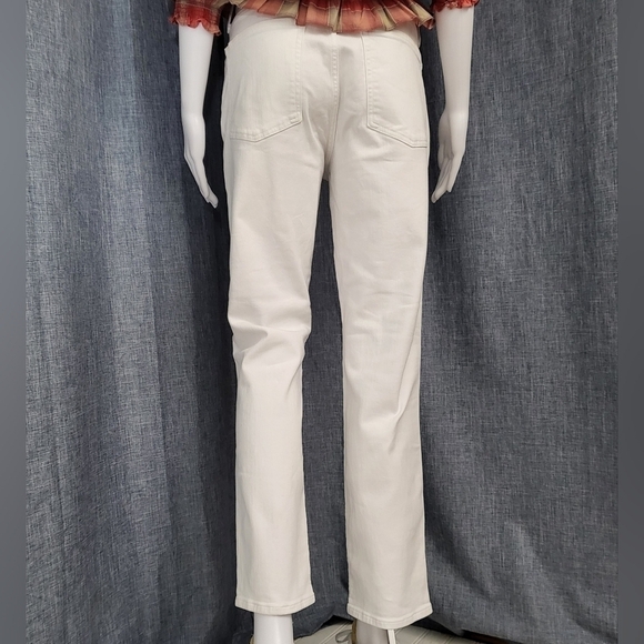 J CREW Women's Vintage Straight White Denim Jeans Ankle Length Size 30 - Picture 2 of 11